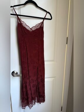 WILFRED red slip dress